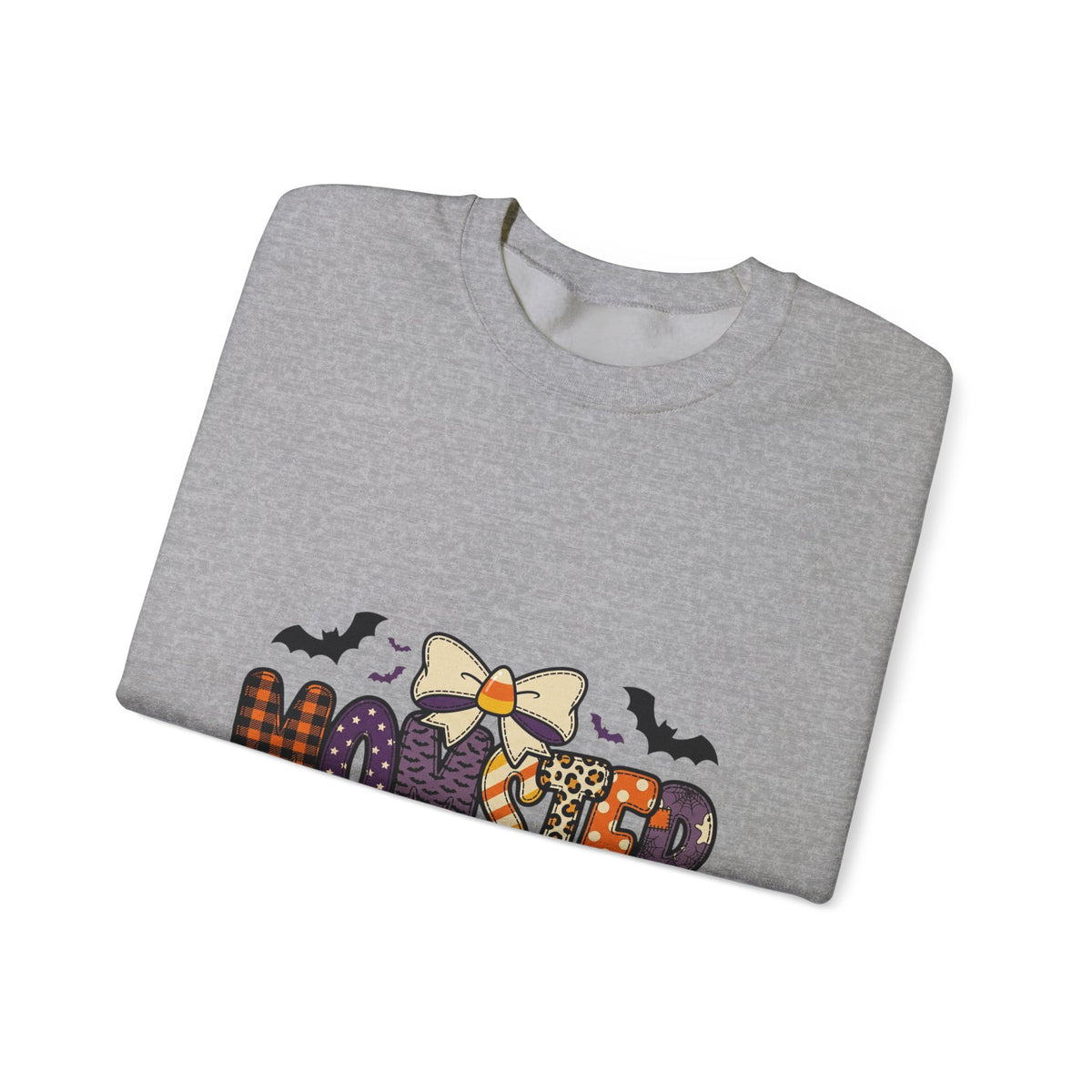 Momster Halloween Crewneck Sweatshirt | Spooky Mom Retro Lettering