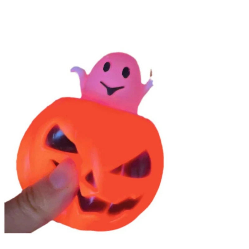 Peek-a-Boo Pumpkin Squishy | Pop-Up Ghost Halloween Fidget Toy