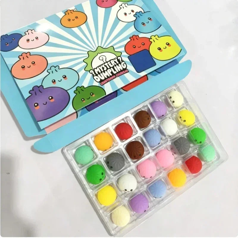 Mystery Dumpling Countdown Calendar β 24 Days of Cute Mini Squishy Surprise Toys