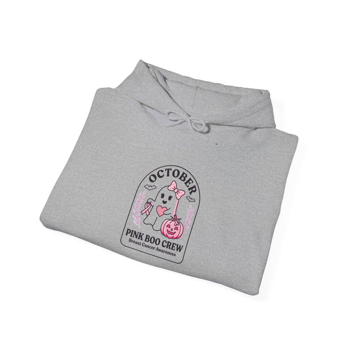 October Pink Ribbon Crew Hoodie | Breast Cancer Awareness, Support