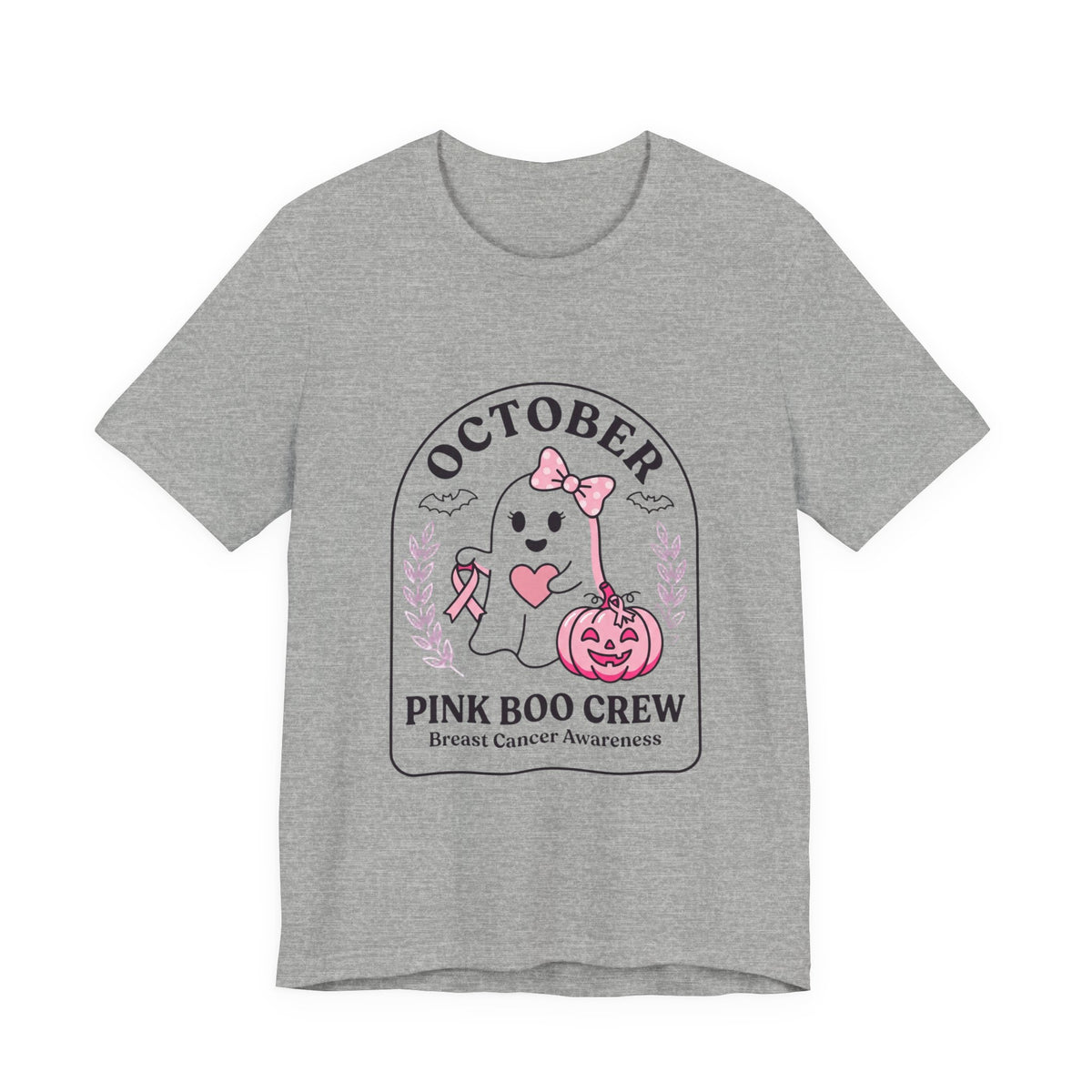 Pink Boo Crew Tee | Breast Cancer Awareness Graphic Tee