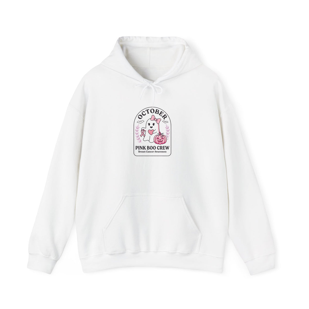 October Pink Ribbon Crew Hoodie | Breast Cancer Awareness, Support