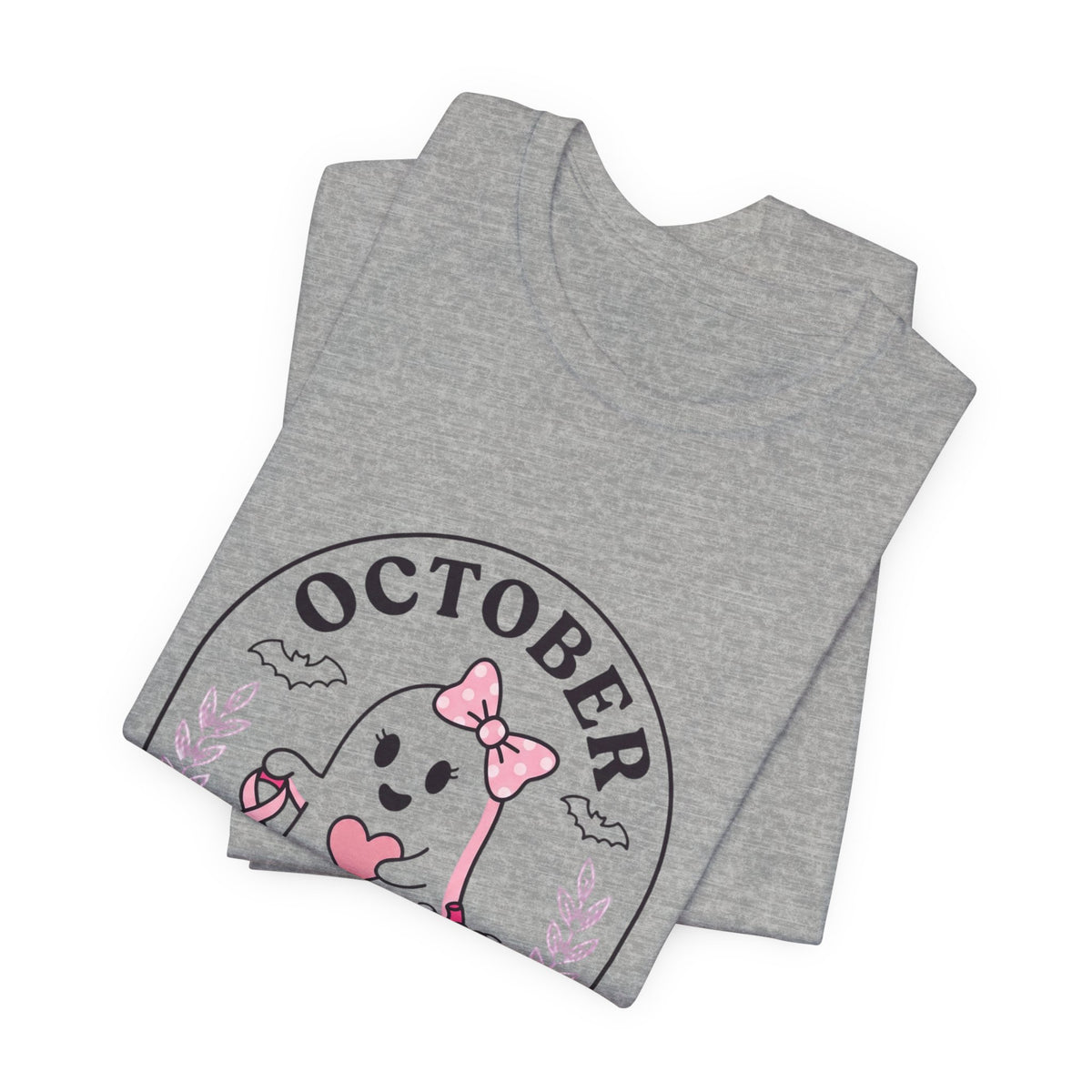 Pink Boo Crew Tee | Breast Cancer Awareness Graphic Tee