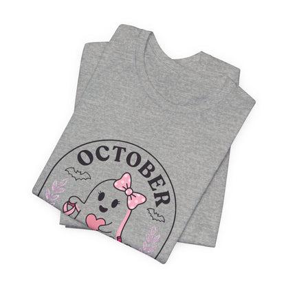 Pink Boo Crew Tee | Breast Cancer Awareness Graphic Tee