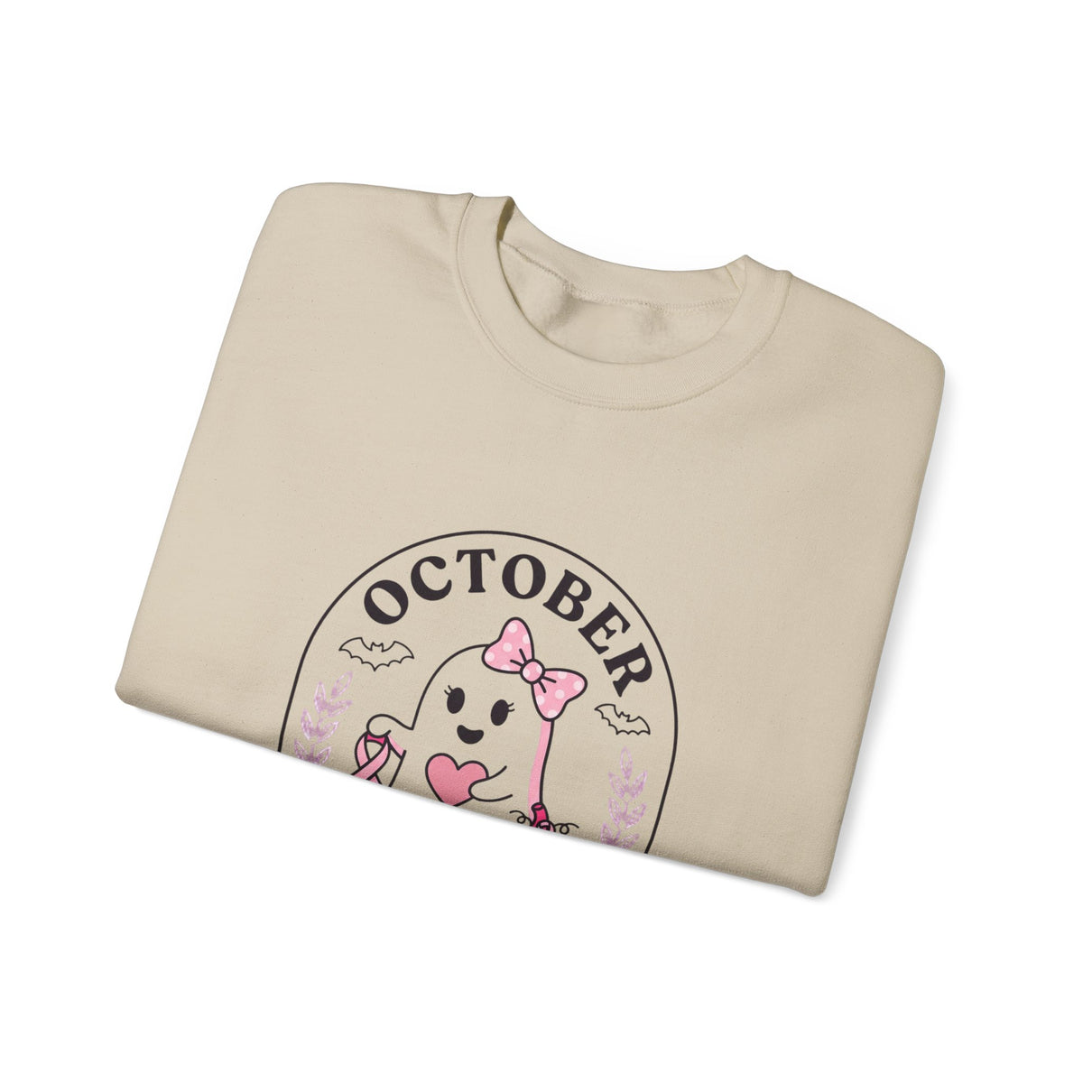 Pink Boo Crew Sweatshirt | Breast Cancer Awareness Crewneck