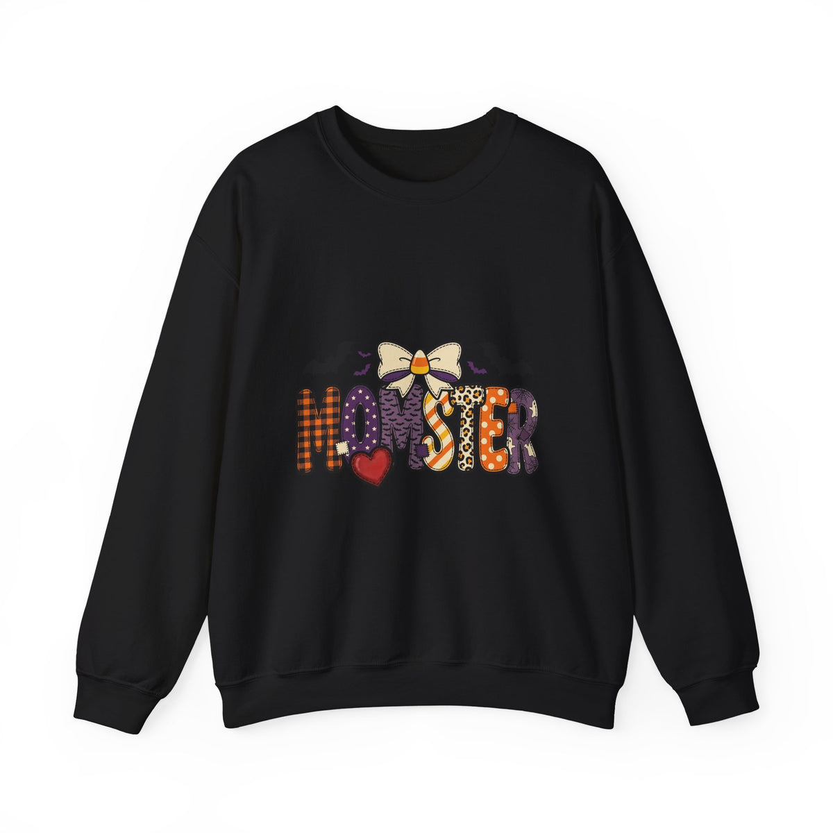 Momster Halloween Crewneck Sweatshirt | Spooky Mom Retro Lettering