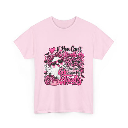 Funny Halloween Treats T-Shirt — "If You Can't Handle My Treats" Ghost Candy Tee
