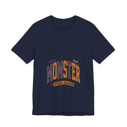 Momster Spooky Season Tee | Halloween Mom Shirt with Bat Graphic