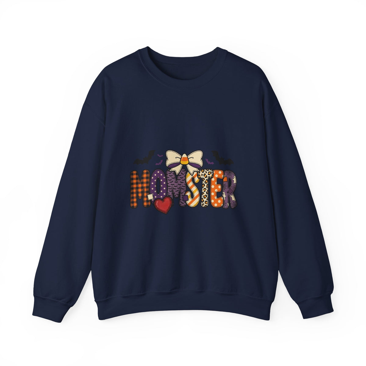 Momster Halloween Crewneck Sweatshirt | Spooky Mom Retro Lettering