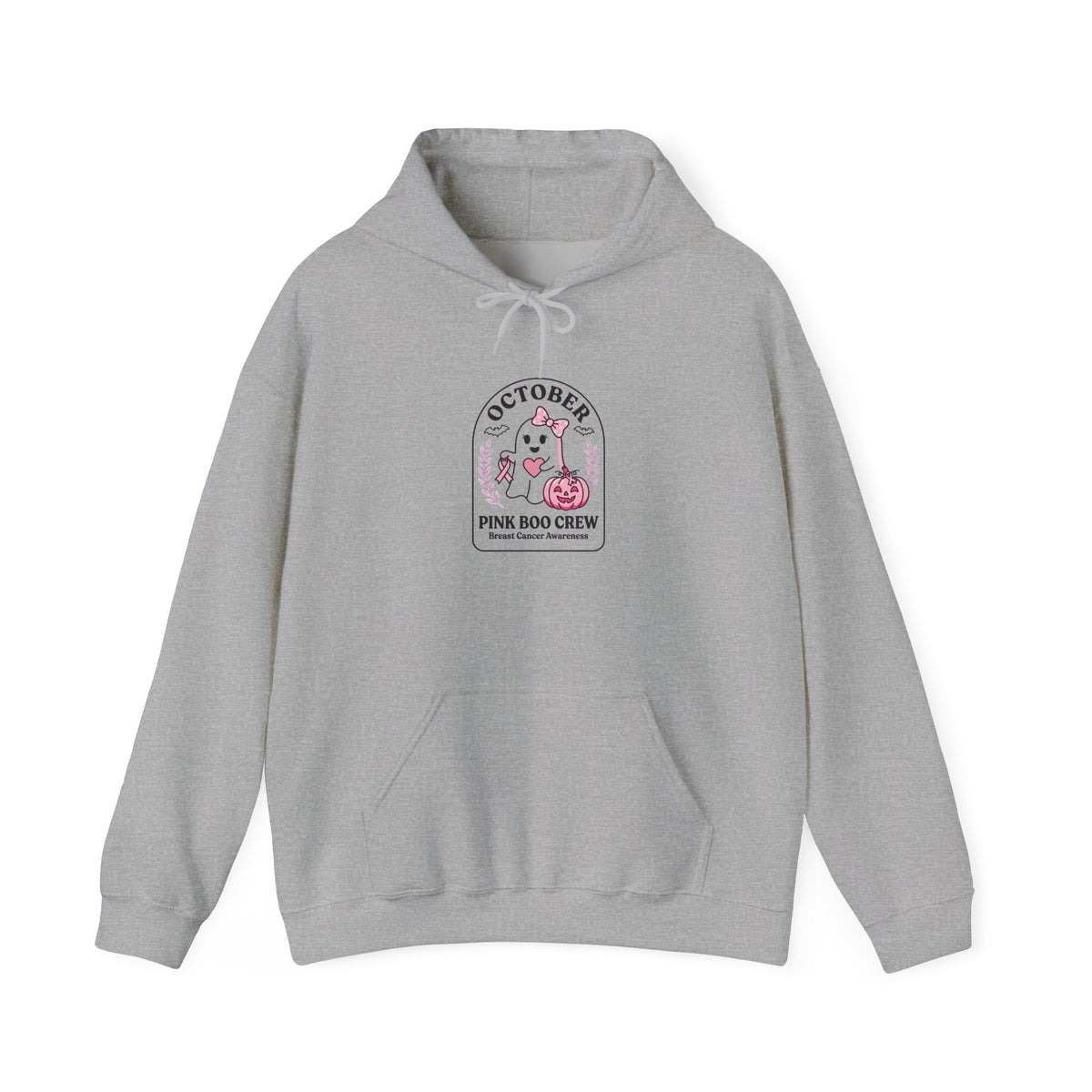 October Pink Ribbon Crew Hoodie | Breast Cancer Awareness, Support