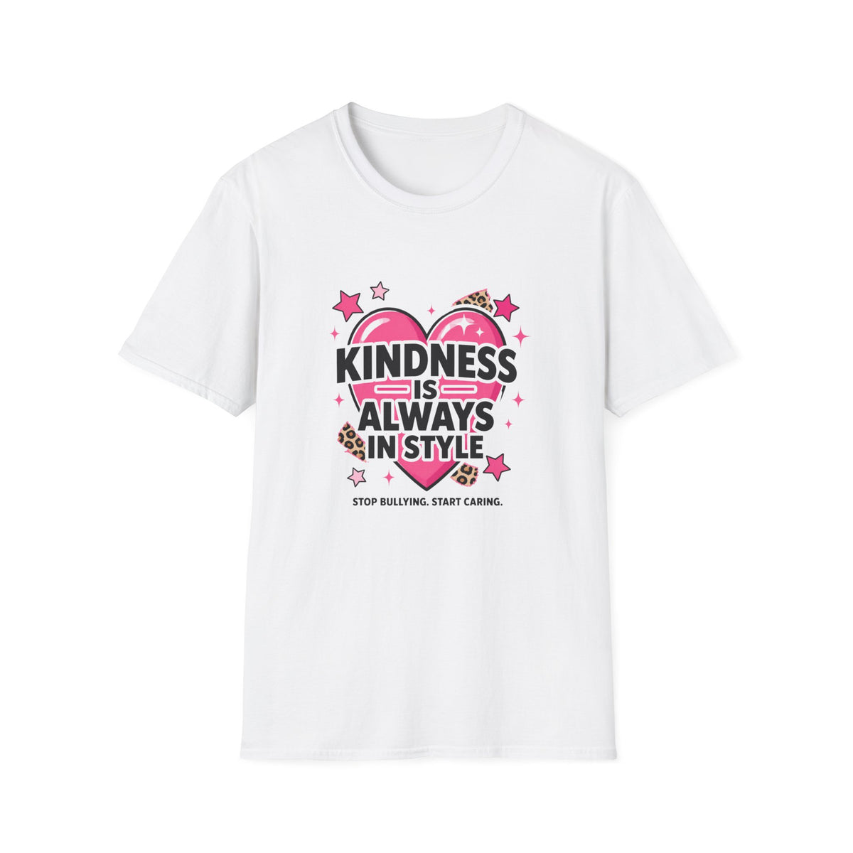 Kindness Is Always In Style T-Shirt — Anti-Bullying Heart Graphic Tee