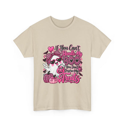 Funny Halloween Treats T-Shirt — "If You Can't Handle My Treats" Ghost Candy Tee