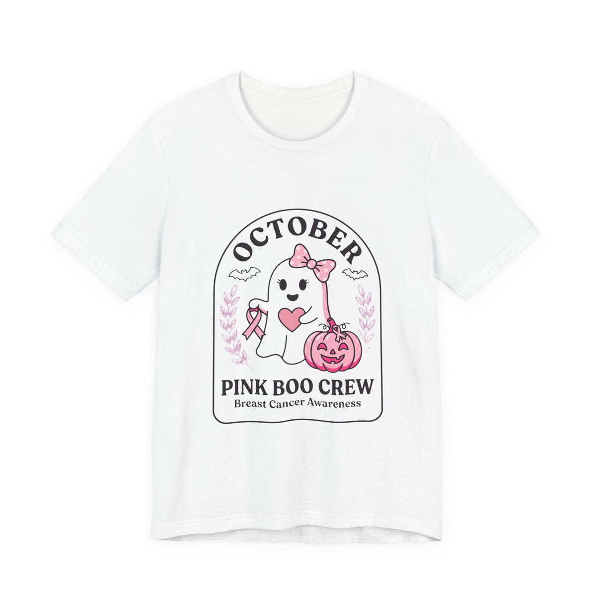 Pink Boo Crew Tee | Breast Cancer Awareness Graphic Tee