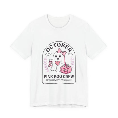 Pink Boo Crew Tee | Breast Cancer Awareness Graphic Tee