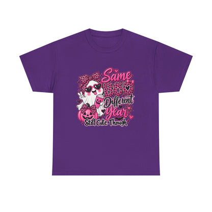 Graphic Tee — "Same Boo Different Year" Cute Halloween Cat Pumpkin Shirt