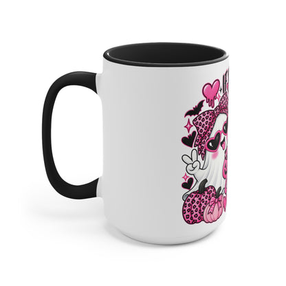 Halloween Pink Ghost Mug – "If You Can't Handle My Boo, You Don't Deserve My Treats" Accent Coffee Cup
