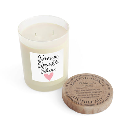 Dream Sparkle Shine Scented Candle — 11oz Glass Candle with Pink Heart Label