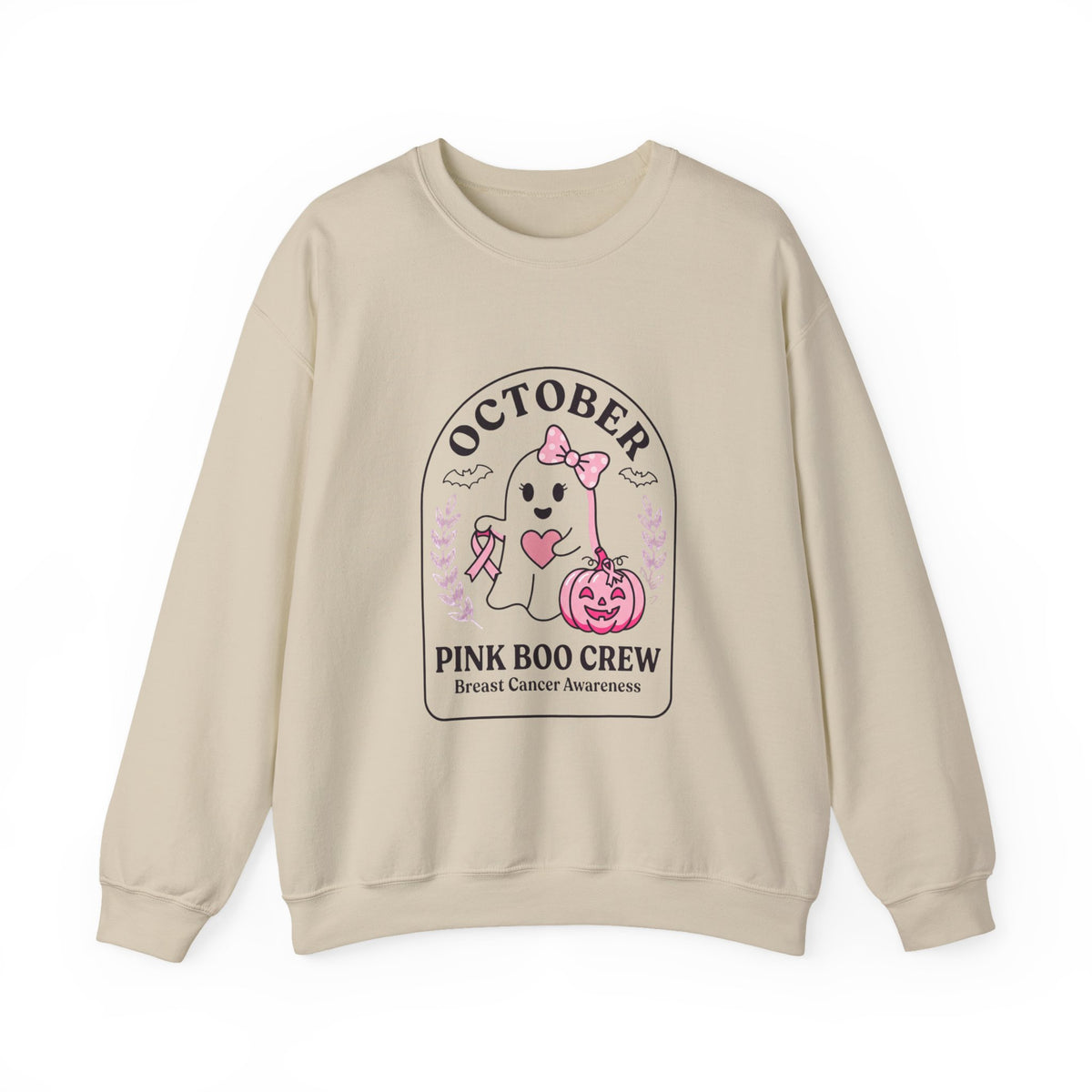 Pink Boo Crew Sweatshirt | Breast Cancer Awareness Crewneck