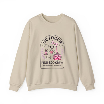 Pink Boo Crew Sweatshirt | Breast Cancer Awareness Crewneck
