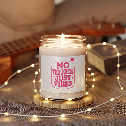 No Thoughts Just Vibes Candle | Soy Jar Candle, Y2K Aesthetic Gift
