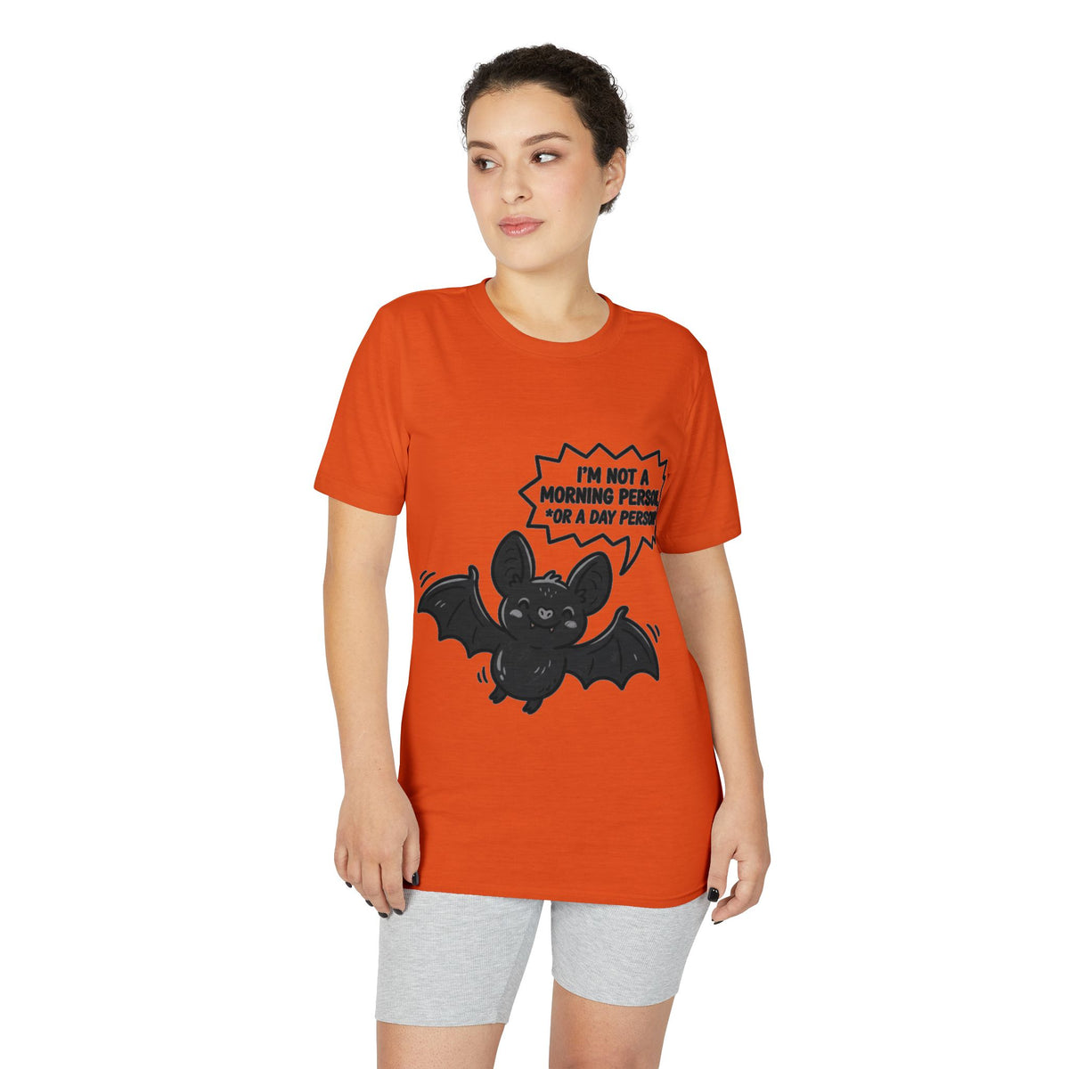 I'm Not a Morning Person, I'm a Night Person Bat Tee | Funny Halloween Graphic T-Shirt