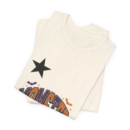 Momster Spooky Season Tee | Halloween Mom Shirt with Bat Graphic