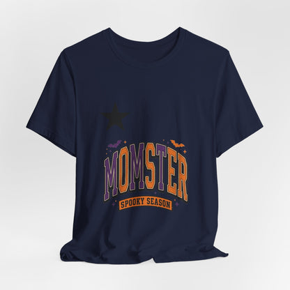 Momster Spooky Season Tee | Halloween Mom Shirt with Bat Graphic