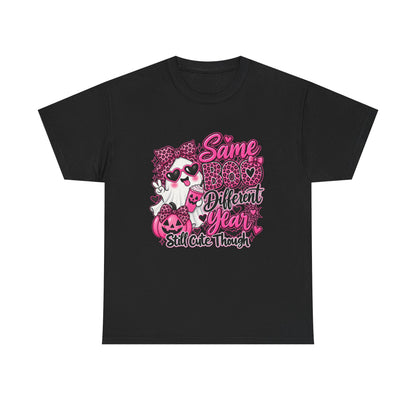 Graphic Tee — "Same Boo Different Year" Cute Halloween Cat Pumpkin Shirt