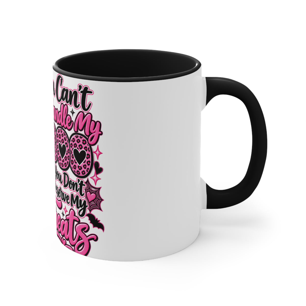 Halloween Pink Ghost Mug – "If You Can't Handle My Boo, You Don't Deserve My Treats" Accent Coffee Cup