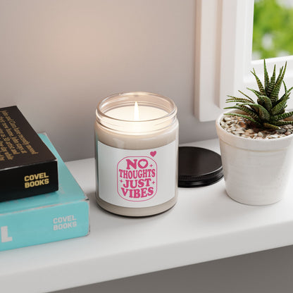 No Thoughts Just Vibes Candle | Soy Jar Candle, Y2K Aesthetic Gift