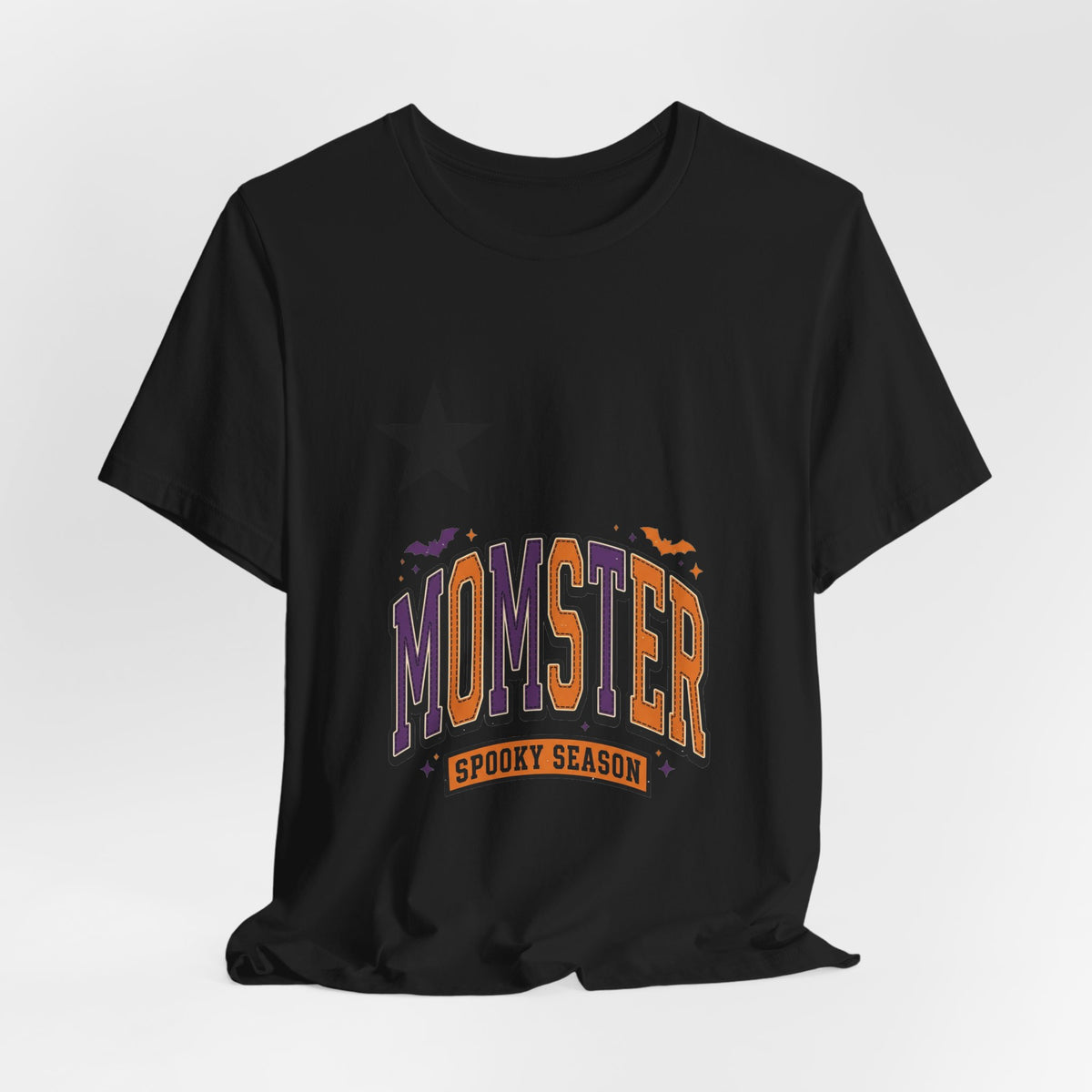 Momster Spooky Season Tee | Halloween Mom Shirt with Bat Graphic