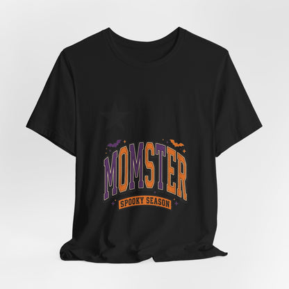 Momster Spooky Season Tee | Halloween Mom Shirt with Bat Graphic