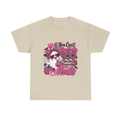 Funny Halloween Treats T-Shirt — "If You Can't Handle My Treats" Ghost Candy Tee