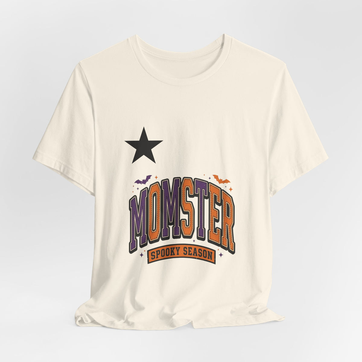 Momster Spooky Season Tee | Halloween Mom Shirt with Bat Graphic