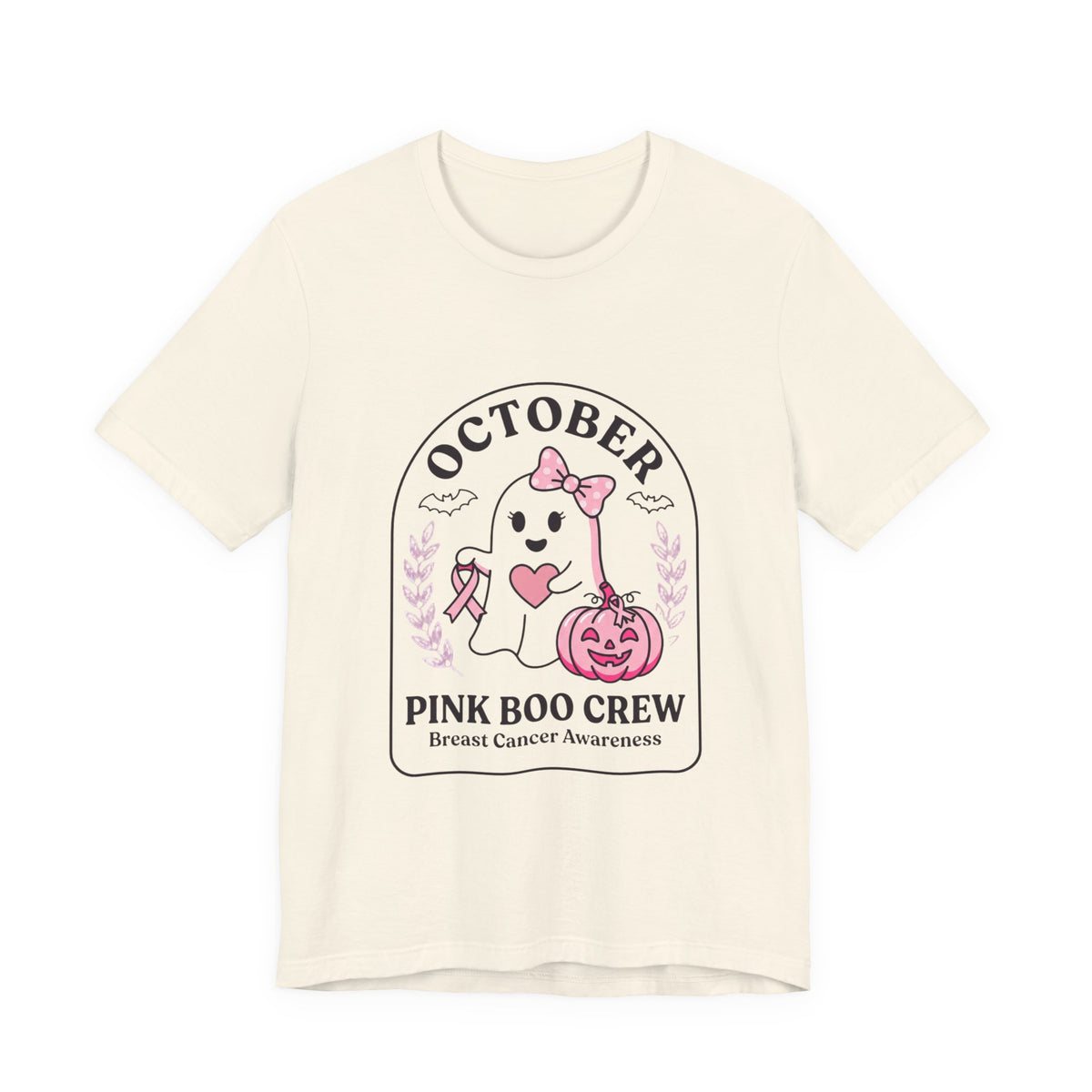 Pink Boo Crew Tee | Breast Cancer Awareness Graphic Tee
