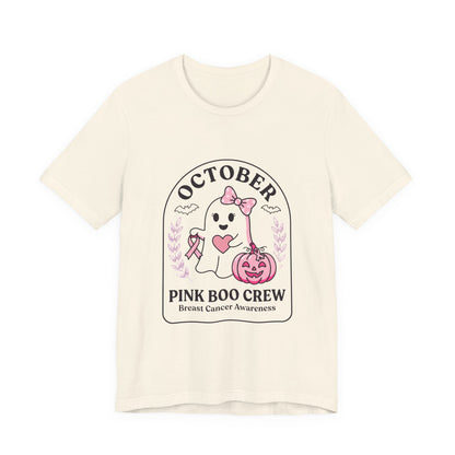 Pink Boo Crew Tee | Breast Cancer Awareness Graphic Tee