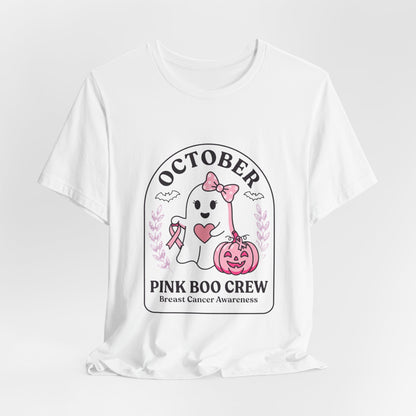 Pink Boo Crew Tee | Breast Cancer Awareness Graphic Tee