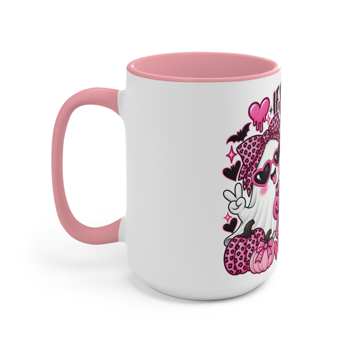 Halloween Pink Ghost Mug – "If You Can't Handle My Boo, You Don't Deserve My Treats" Accent Coffee Cup