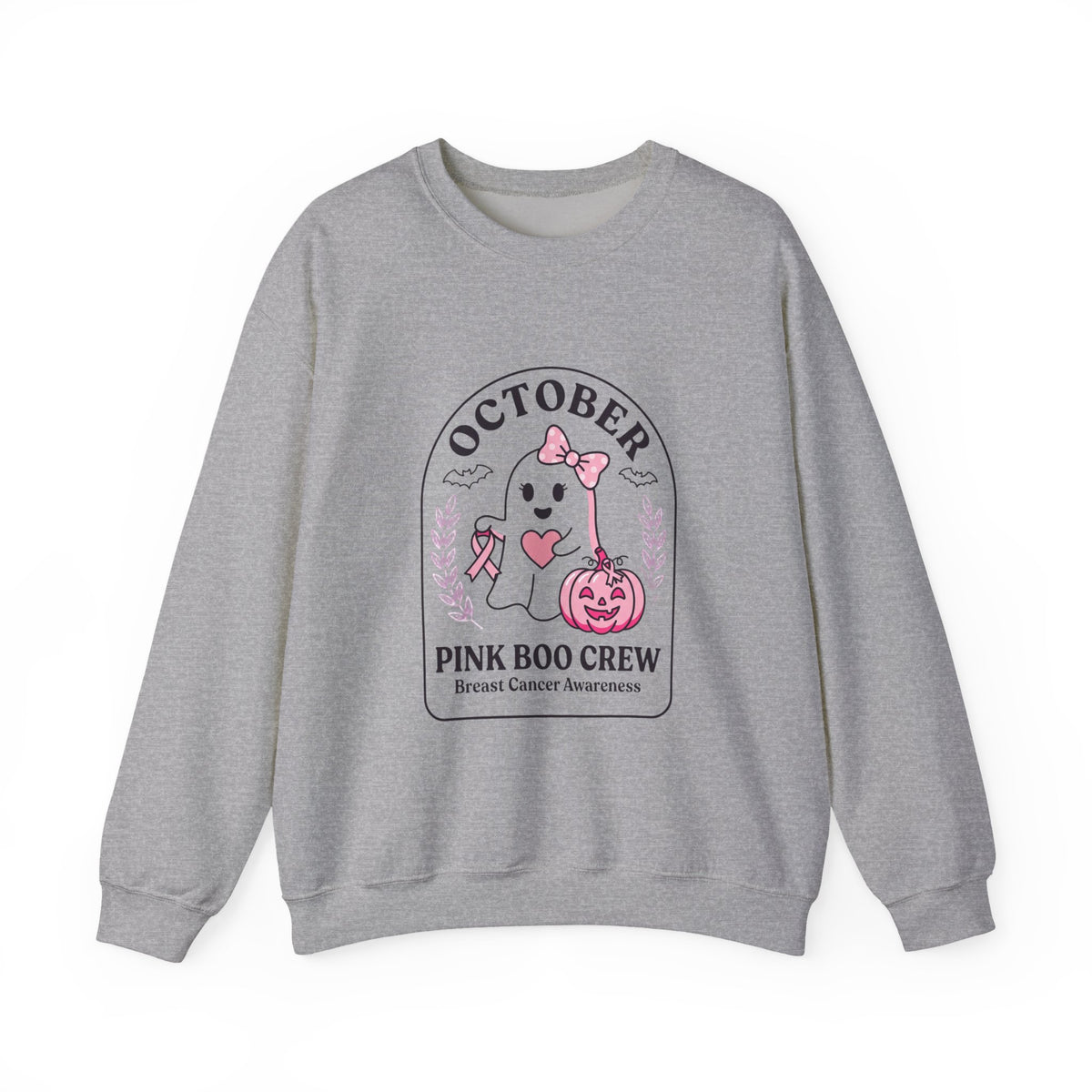 Pink Boo Crew Sweatshirt | Breast Cancer Awareness Crewneck
