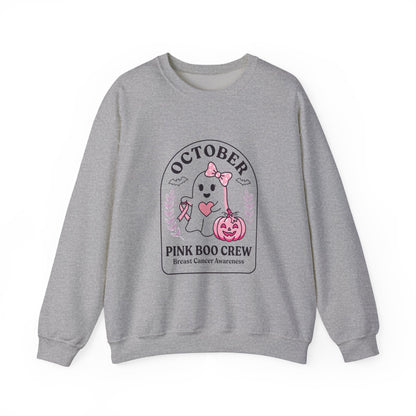 Pink Boo Crew Sweatshirt | Breast Cancer Awareness Crewneck