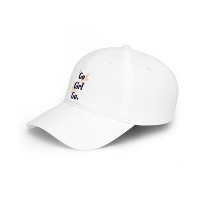 Go Girl Go Embroidered Baseball Cap | Motivational Women's Hat