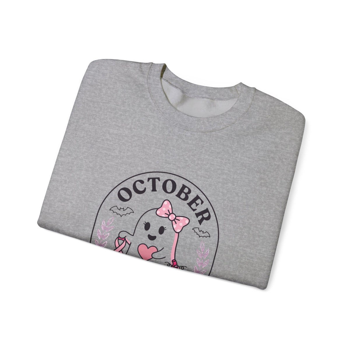Pink Boo Crew Sweatshirt | Breast Cancer Awareness Crewneck
