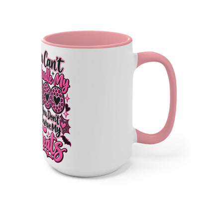 Halloween Pink Ghost Mug – "If You Can't Handle My Boo, You Don't Deserve My Treats" Accent Coffee Cup