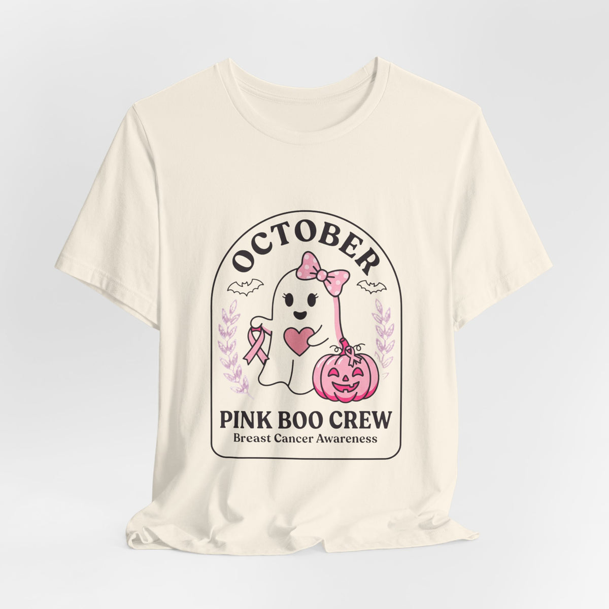 Pink Boo Crew Tee | Breast Cancer Awareness Graphic Tee