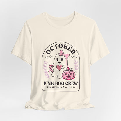 Pink Boo Crew Tee | Breast Cancer Awareness Graphic Tee