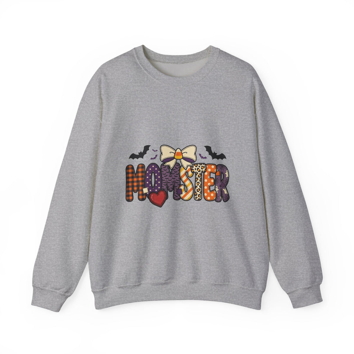 Momster Halloween Crewneck Sweatshirt | Spooky Mom Retro Lettering