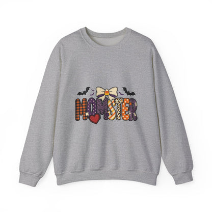 Momster Halloween Crewneck Sweatshirt | Spooky Mom Retro Lettering