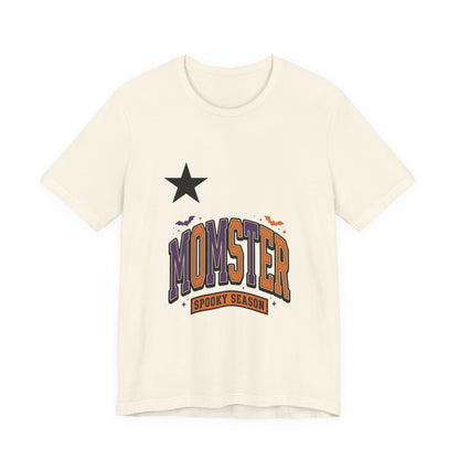 Momster Spooky Season Tee | Halloween Mom Shirt with Bat Graphic