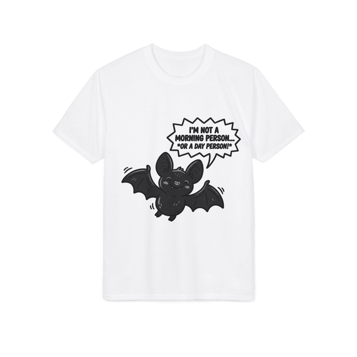 I'm Not a Morning Person, I'm a Night Person Bat Tee | Funny Halloween Graphic T-Shirt