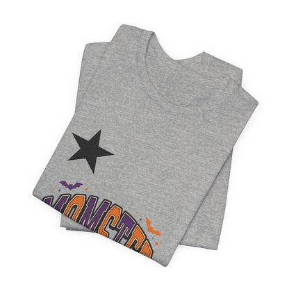 Momster Spooky Season Tee | Halloween Mom Shirt with Bat Graphic